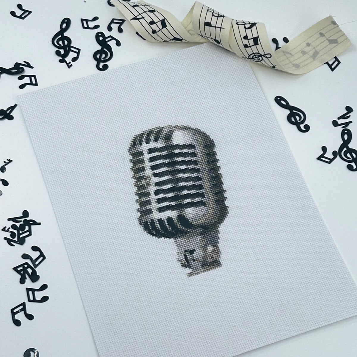 A5 art print of the original design of a vintage mic