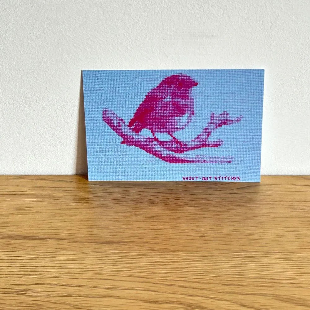 robin red breast mix and match postcard